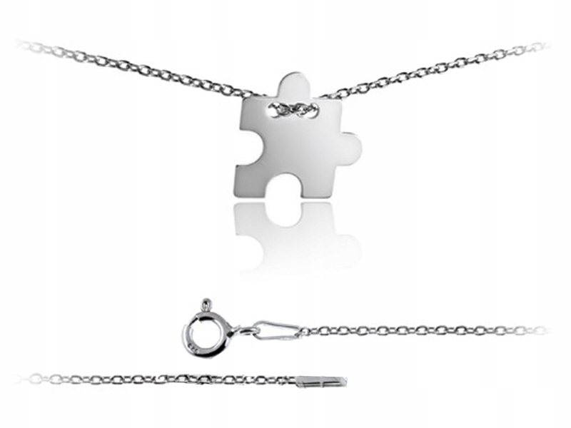 

Srebrny naszyjnik 925 celebrytka puzzel 1,7g