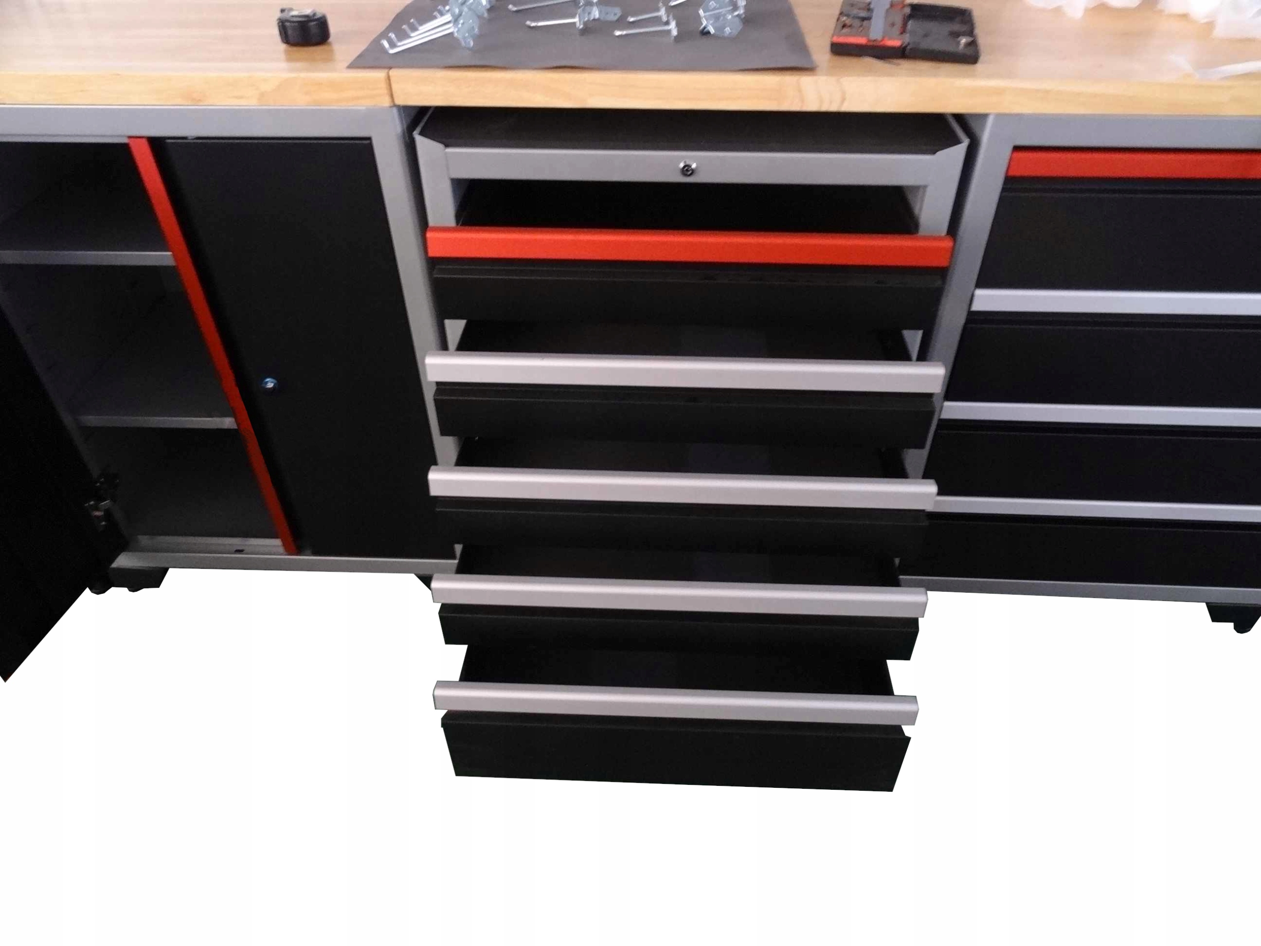 ZESTAW MEBLE WARSZTATOWE REGAL SZAFKA DO WARSZTATU EAN 5907781834556