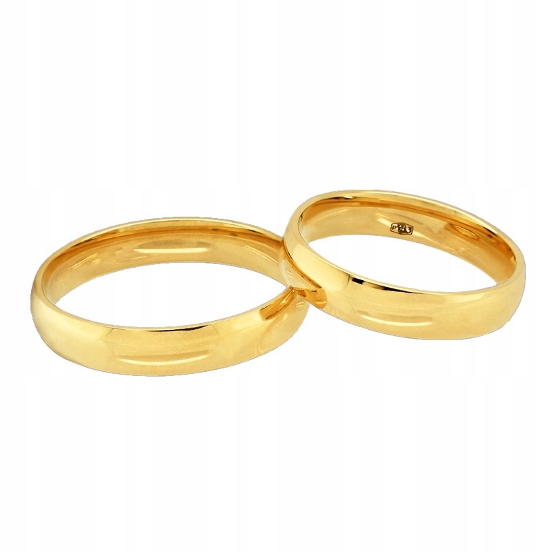 ZŁOTE OBRĄCZKI Klasyczne 4mm Wypukłe Soczewka #11/3,2g złoto pr. 585, 1szt.