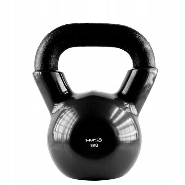 

Żeliwny Kettlebell Czarny Solidny Treningowy 8kg