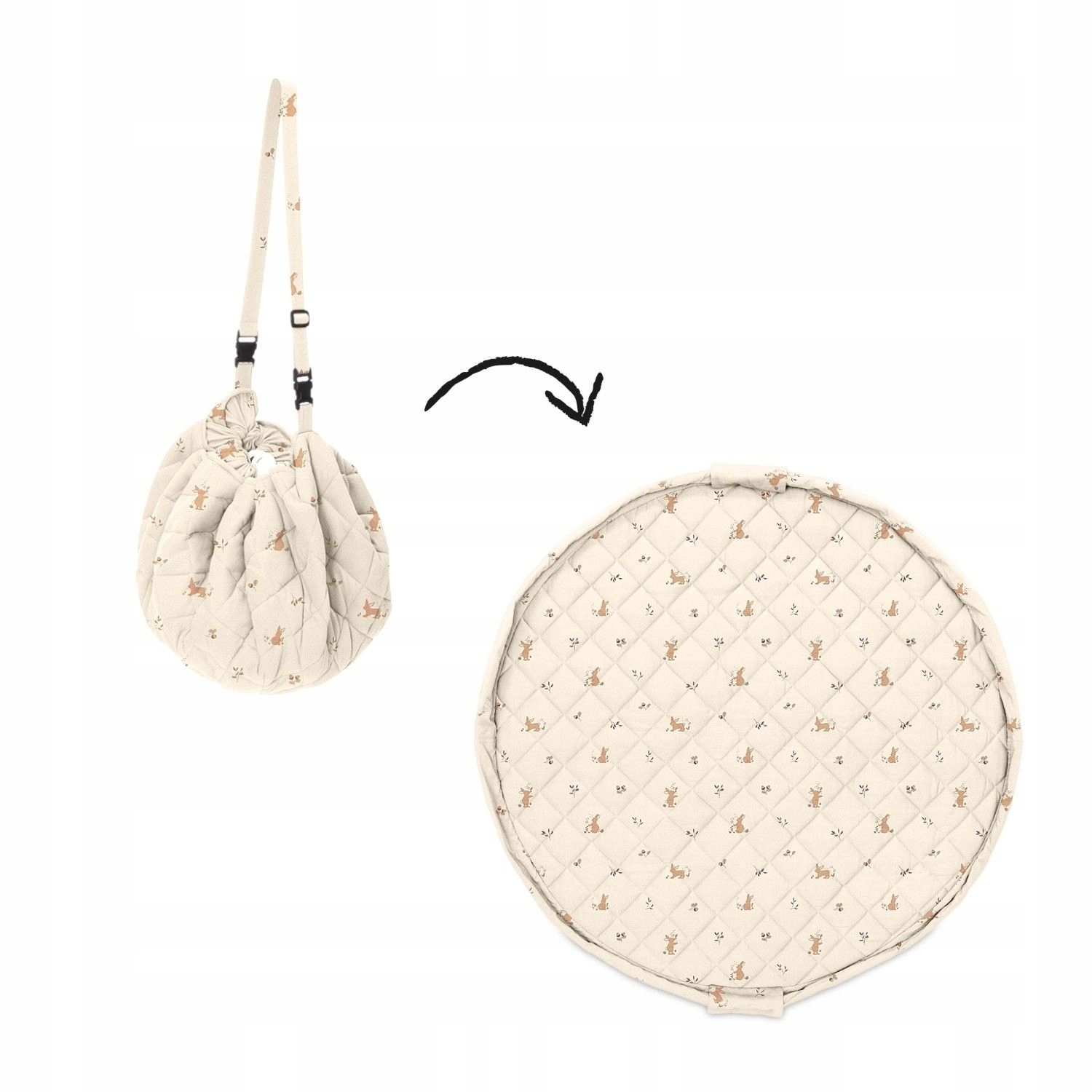 Play & Go Noomad Soft Mata i Worek na Zabawki 3w1 Organic Rabbit