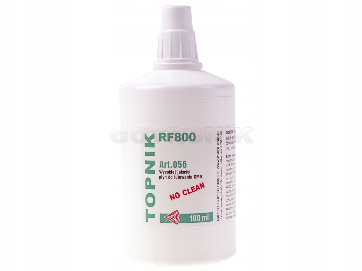 

Topnik RF800 do Smd 100ml ułatwia lutowanie Smd