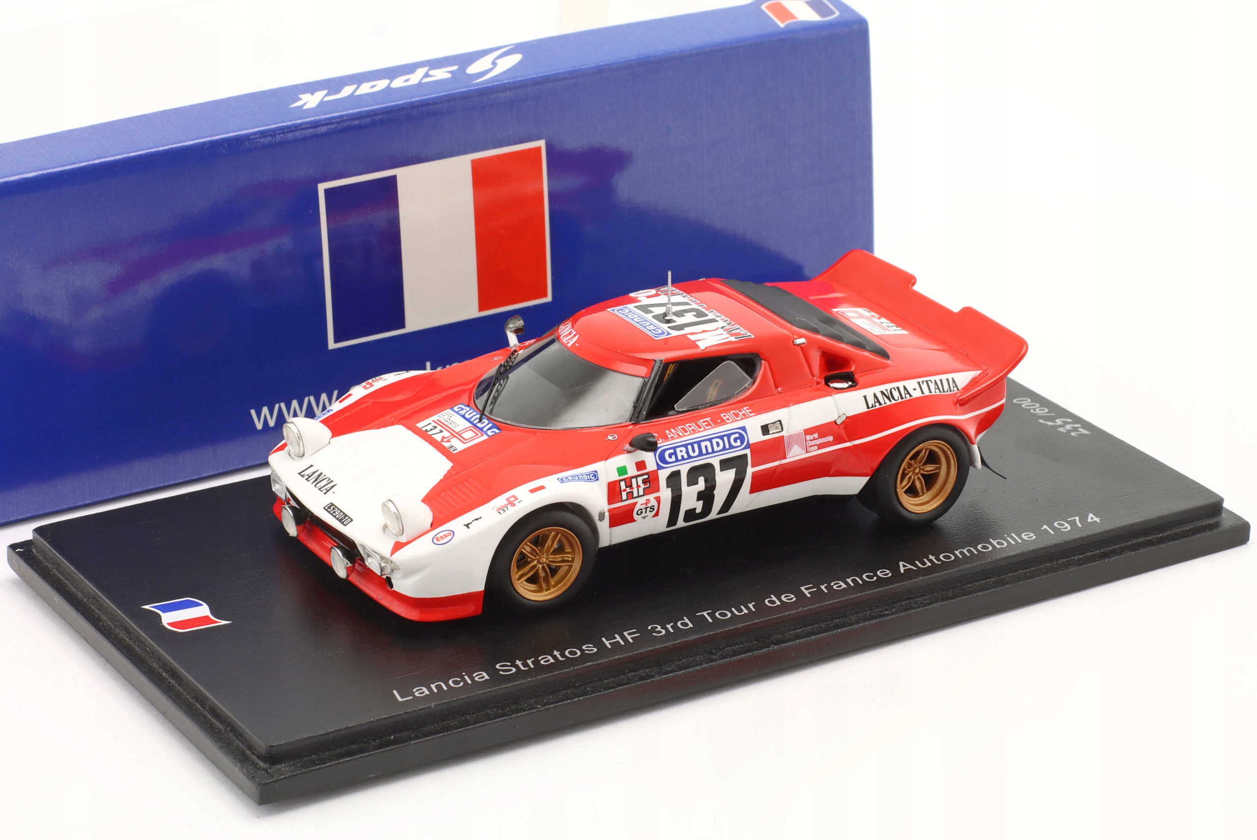 Spark Lancia Stratos Andruet T.de France 1974 1:43