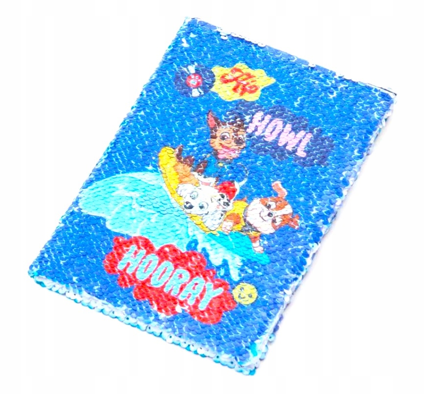 Psi Patrol Notes 3D cekinowy zeszyt z cekinową okładką Paw Patrol