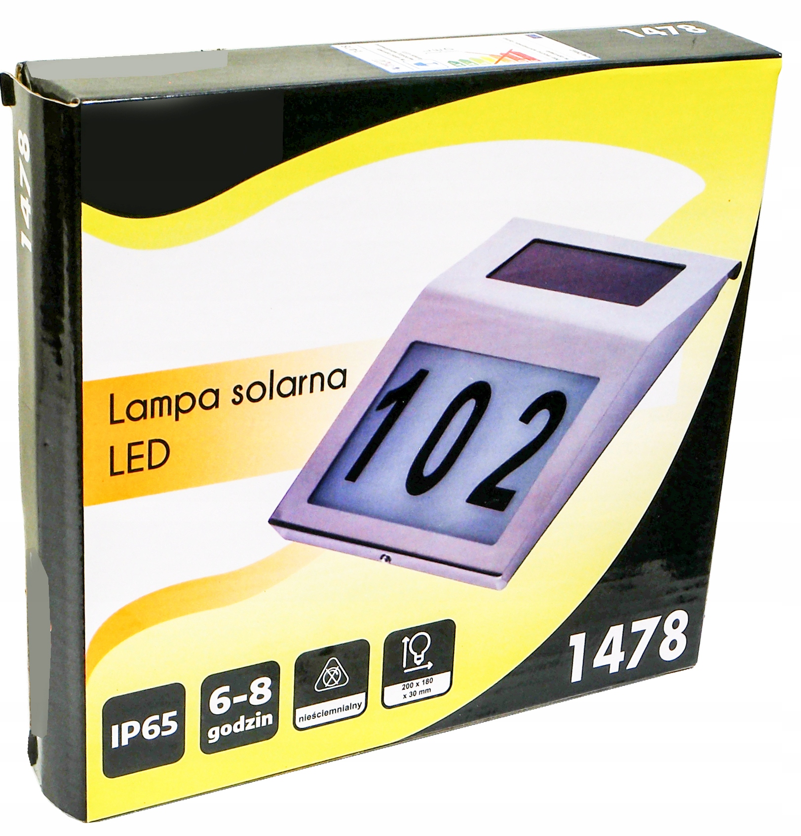 

Lampa Led solarna IP65 numer domu 5500-6000K 1478