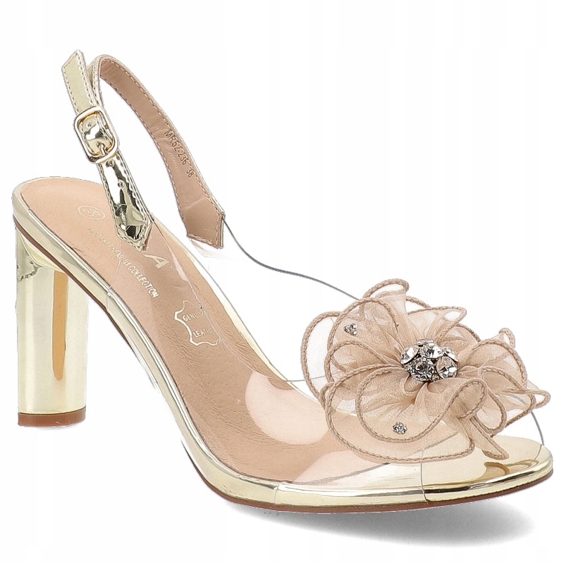 Zlaté sandály S.Barski Elegantní dámská obuv