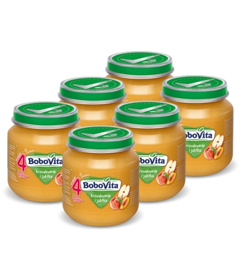 BoboVita Brzoskwinie i jabłka ZESTAW 6x125g