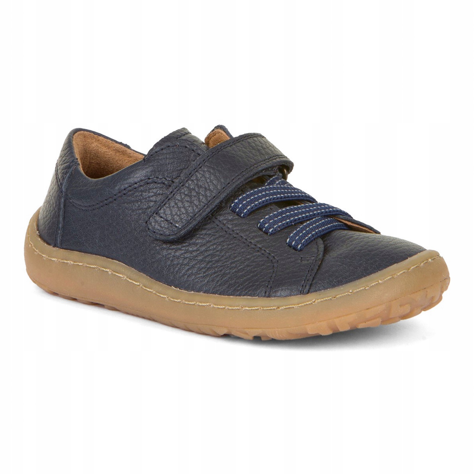 Półbuty barefoot skórzane dziecięce na rzepy Froddo Elastic Blue 24