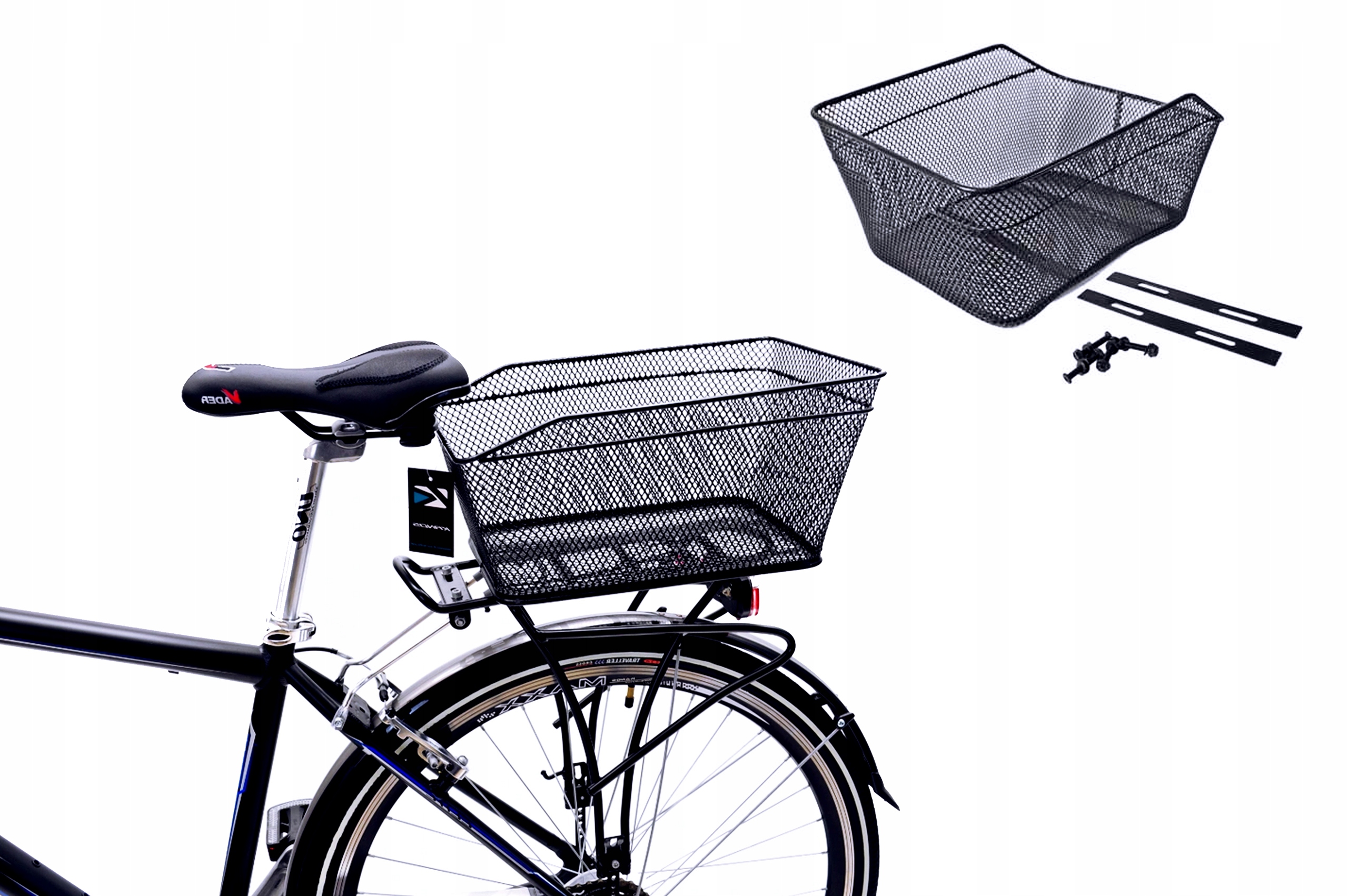 

Kosz Rowerowy Na Bagażnik XH-BK-10 Czarny Siatka