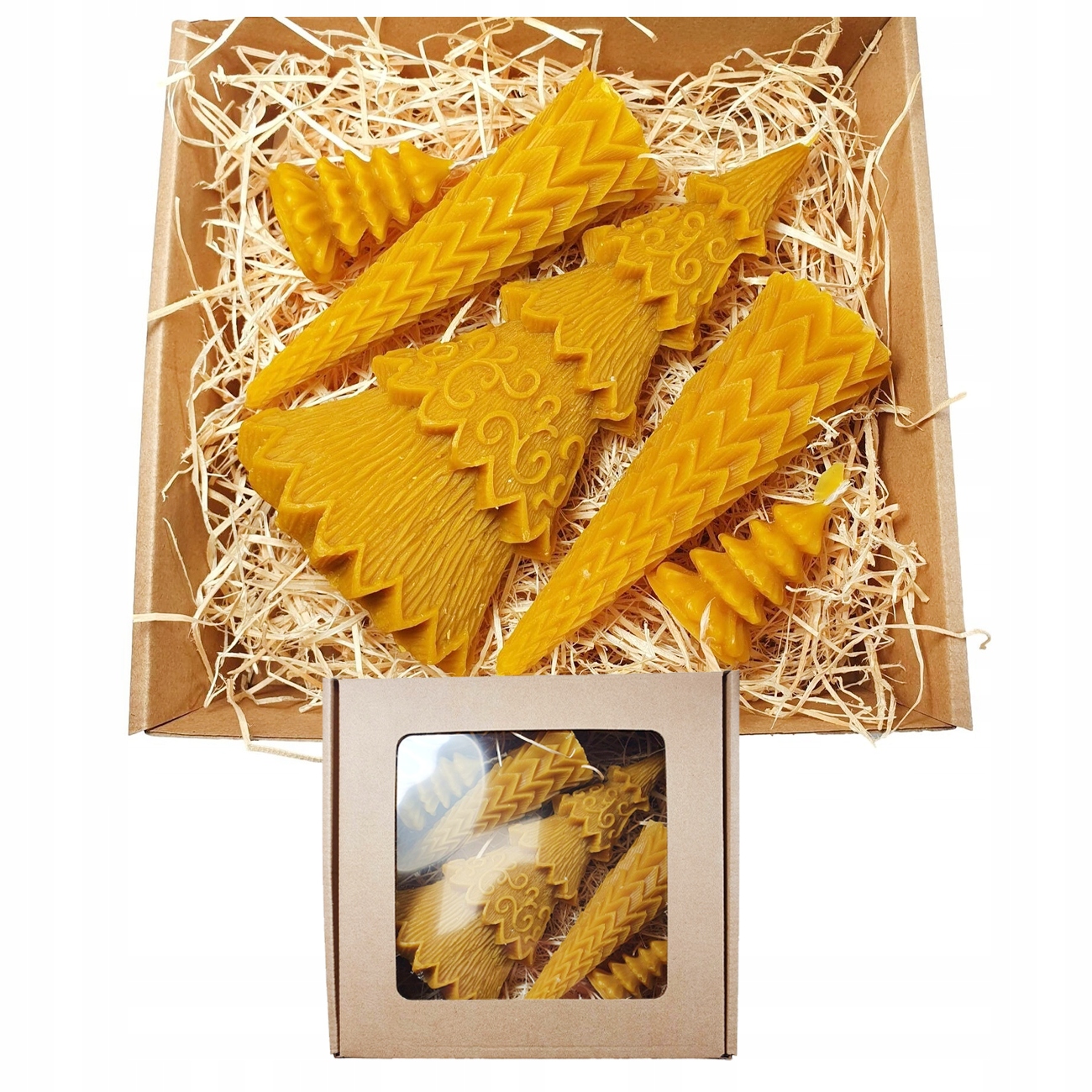 Vánoční Dárková Sada 5 Svíček Ze Včelího Vosku „vánoční Les“