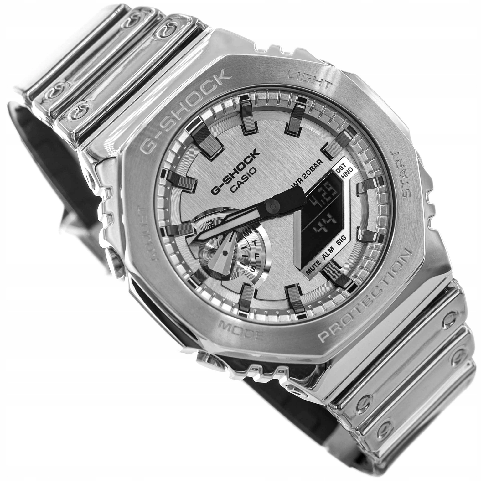 Pánské Hodinky Casio GM-2100YM-8AER G-shock Fine Metallic Silver Na Řemínku