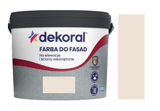 Dekoral Polinit Farba Do Fasad Akrylowa Fasadowa Delikatnie Beżowy 5L