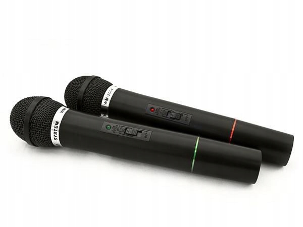 Zestaw do karaoke dla całej rodziny 2 bezprzewodowe mikrofony ze stacją Stan opakowania oryginalne