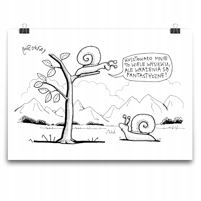 

Plakat Motywacja Ślimaki B2 Duży Andrzej Mleczko