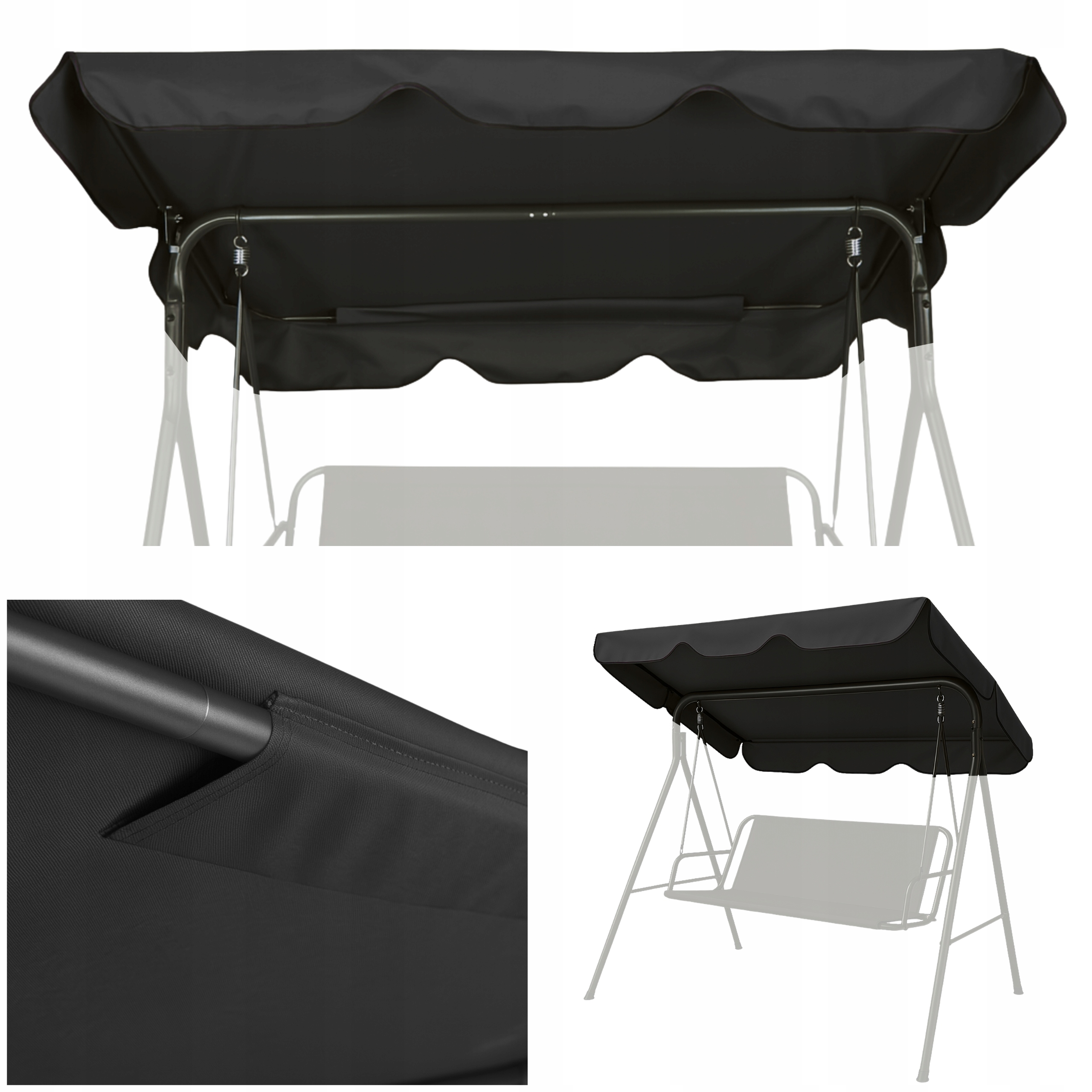 Stříška pro zahradní houpačku Střecha Materiál Voděodolný 200x120 cm Uv Silný