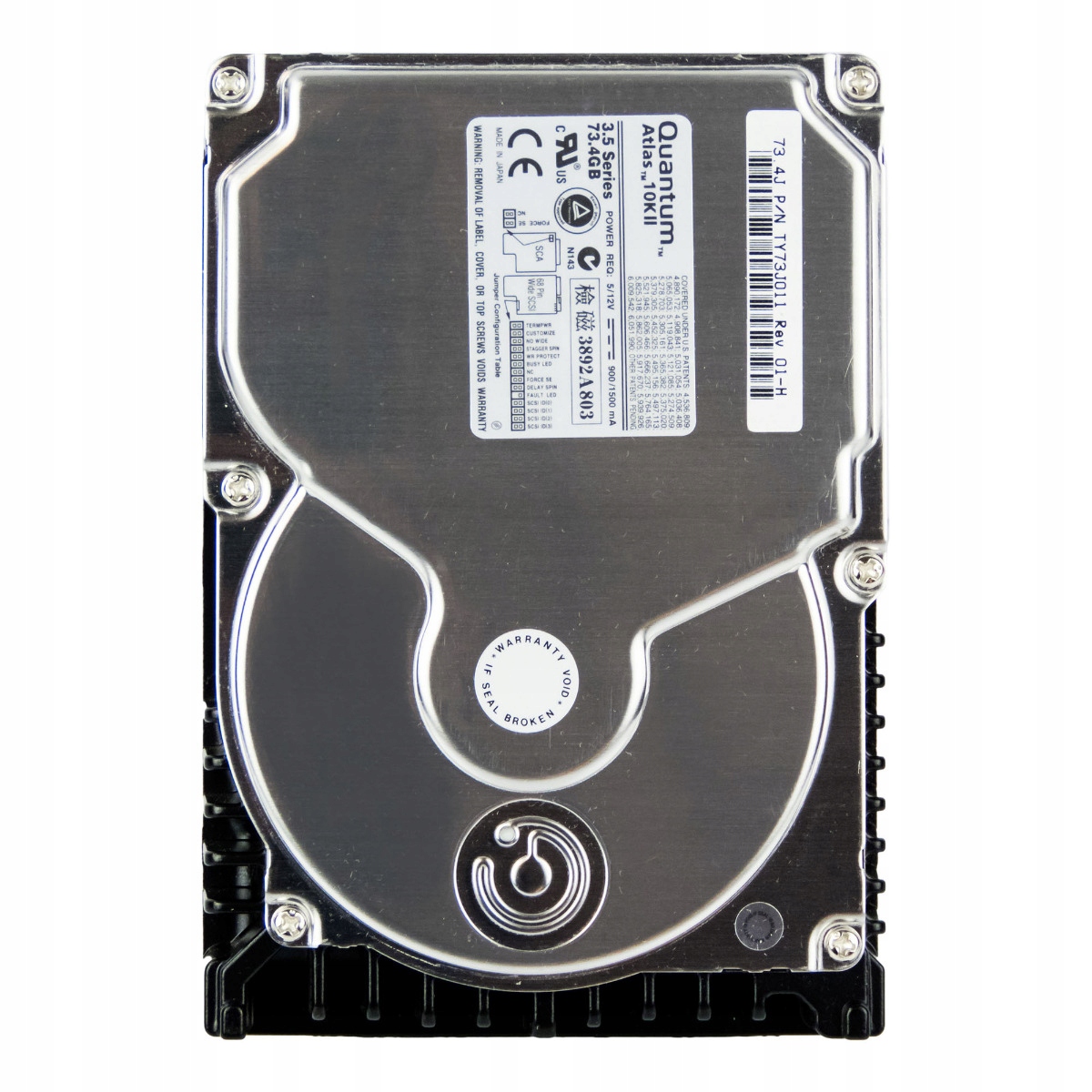 Quantum Atlas 10K II 73.4GB 10K 8MB Scsi U160 3.5'' Hh TY73J011