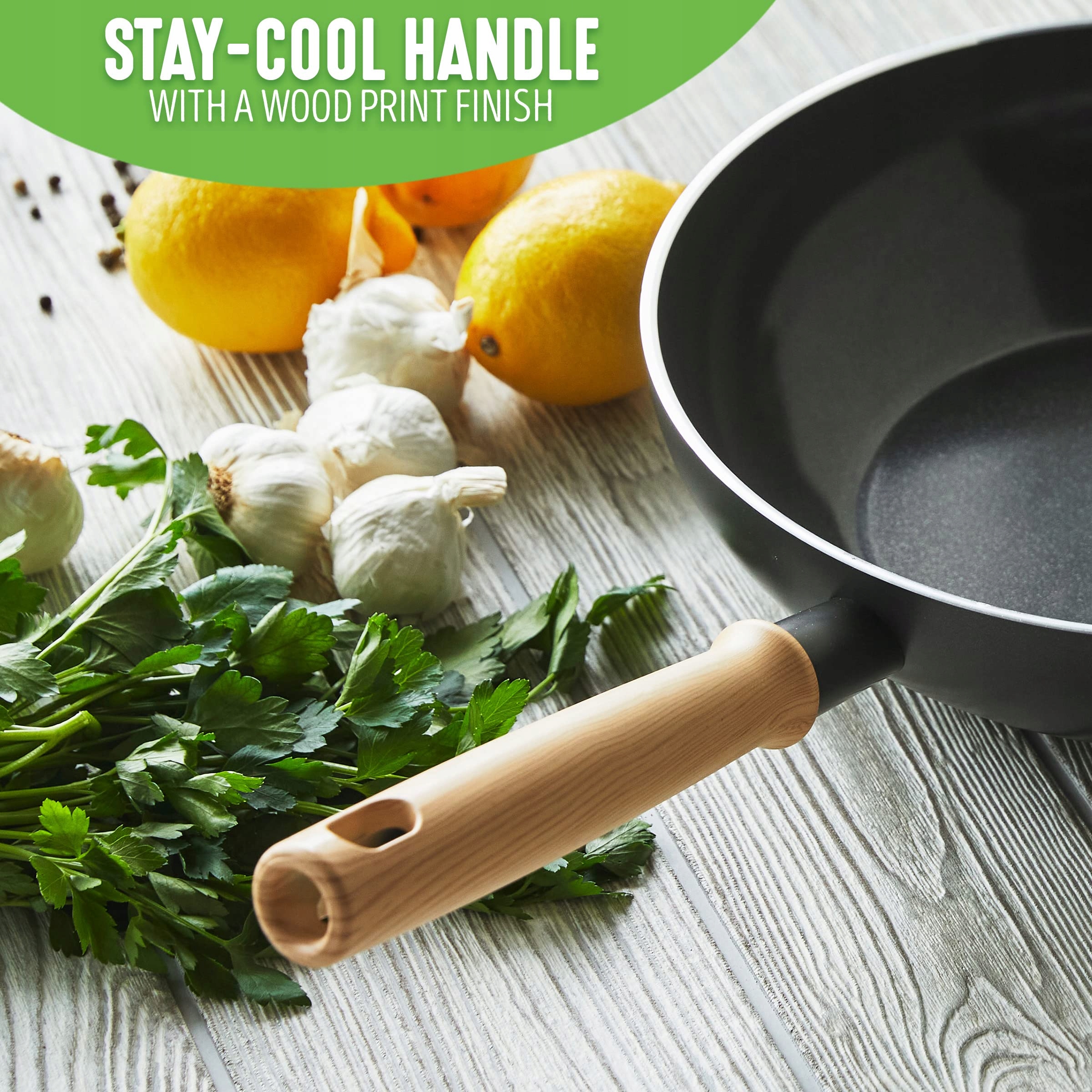 The Cookware Company GreenChef Wok, Non Stick, Średnica 28 cm