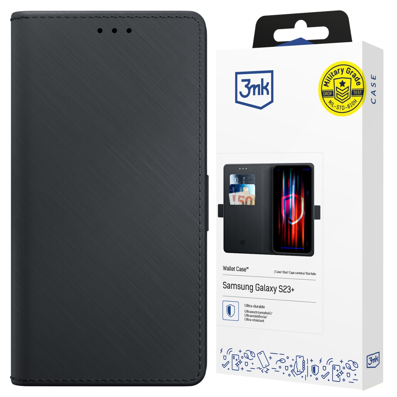 3MK Case Do Samsung Galaxy S23+ Wallets Ochronne Z Magnetycznym Zamknięciem