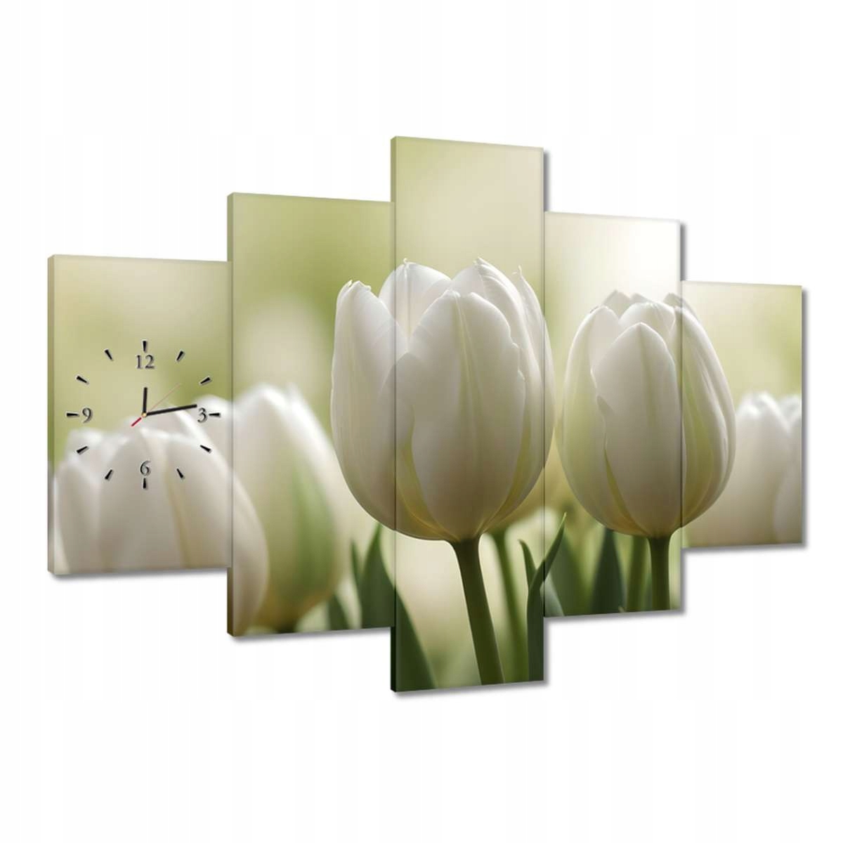 Hodiny 150x105 Biele tulipány