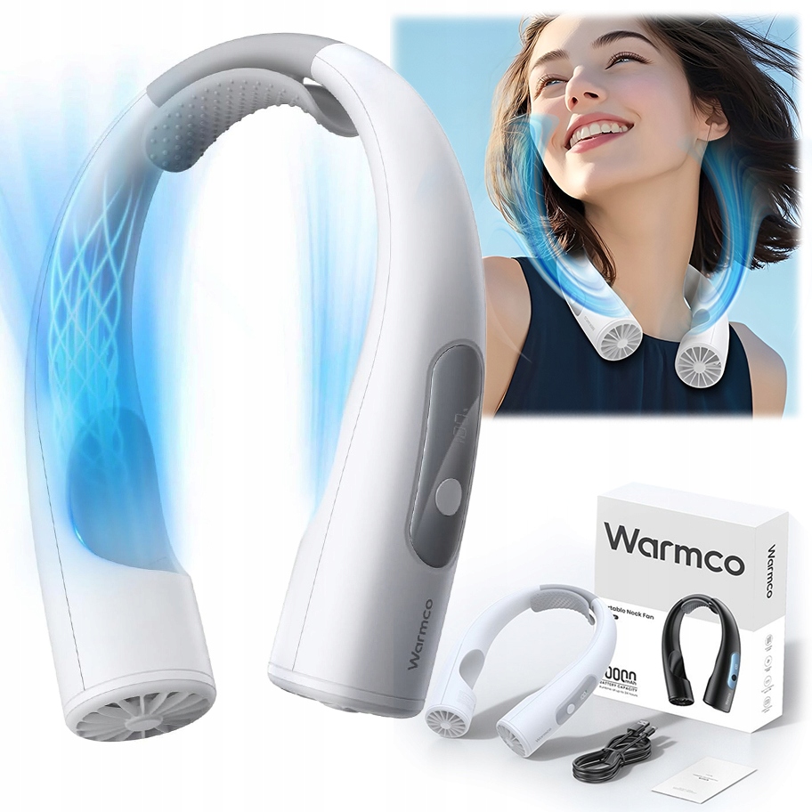 Usb větráček Tichý mini ventilátor na krk cirkulátor chlazení Warmco N1