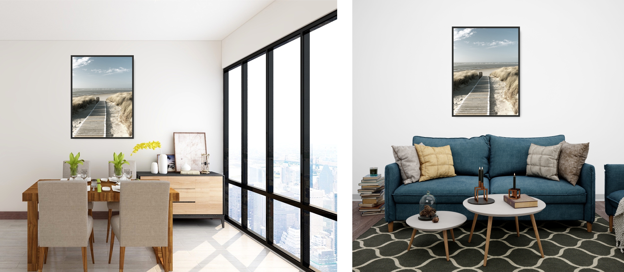 PLAŻA DROGA MORZE plakat A2 59,4x42cm #107 Tematyka pejzaże