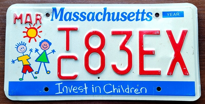 Massachusetts - tablica rejestracyjna z USA