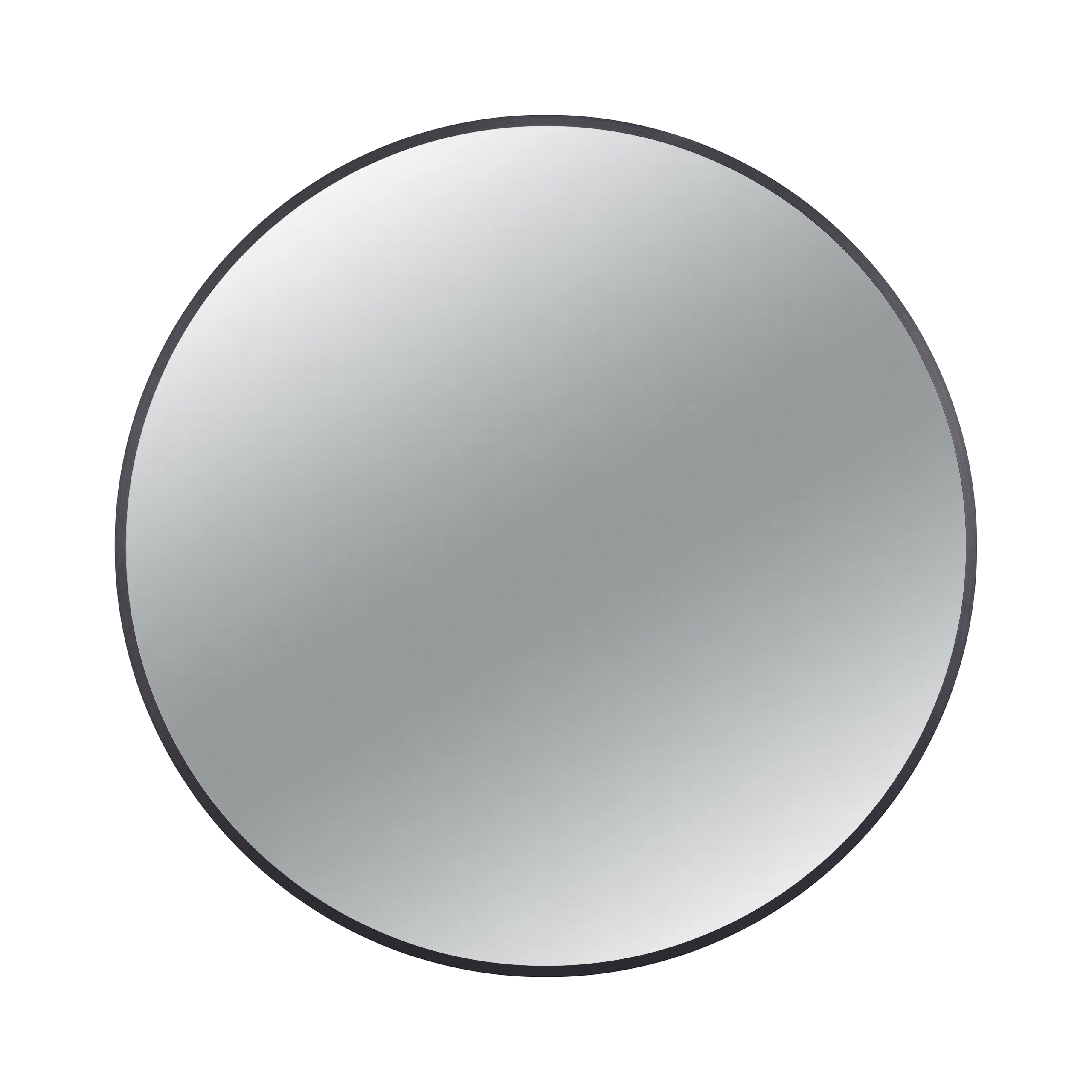 Kruhové zrkadlo Corina Black 60 cm, hliníkový rám Čierny Balneo