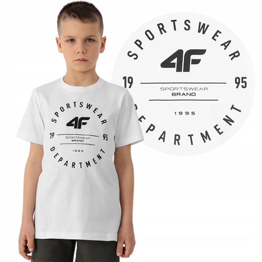 

Koszulka T-shirt Chłopięcy 4F JTSM003-10S r.128
