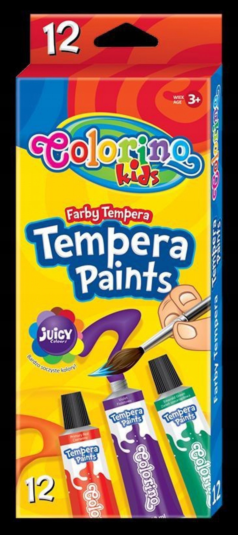 Zestaw Farb Tempery w Tubkach 12 Kolorów GWARANCJA