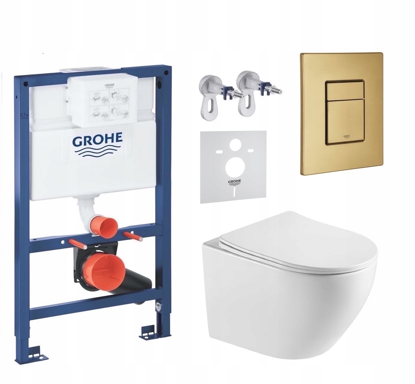 7v1 Sada Wc Stelaz Grohe Miska Wc Tornado Imprese Tlačidlo