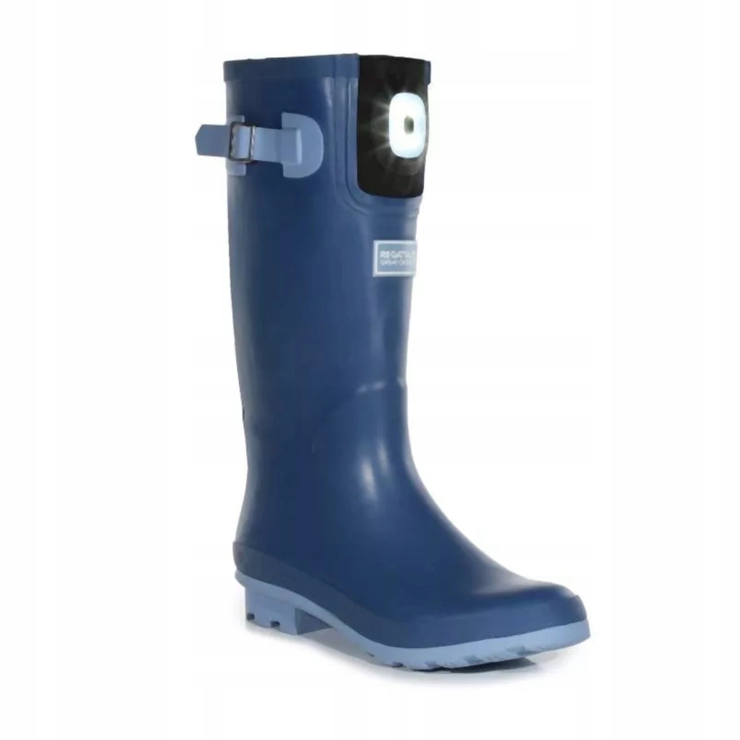 Holínky holínky Regatta gumáky s svítilnami, vysoké, pohodlné, modré, velikost 41