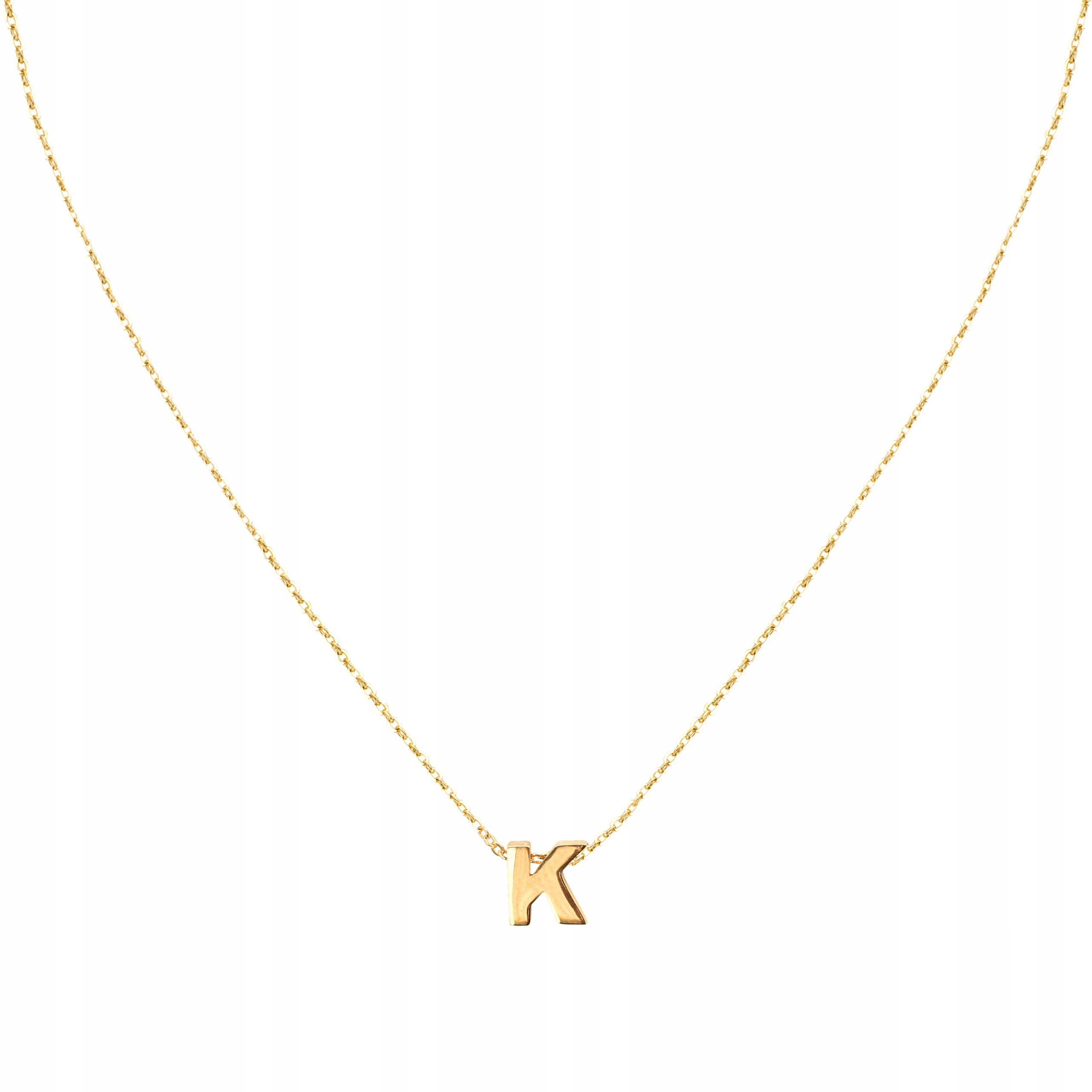 Naszyjnik pozłacany Ania Kruk złoty literka K srebro 925