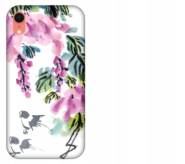 

Etui pokrowiec iPhone Xr Kwiaty akwarela chinska j