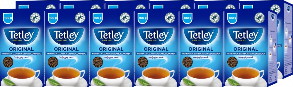 Tetley Granulowana herbata czarna Classic original Tradycyjny Smak 100G x12
