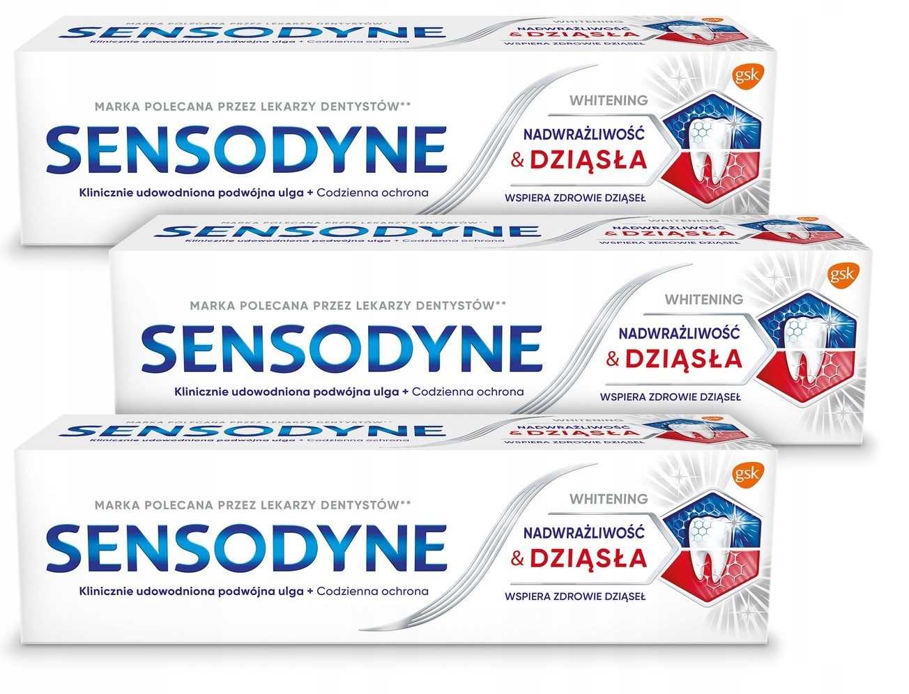 

Sensodyne Nadwrażliwość zestaw 3 past do zębów