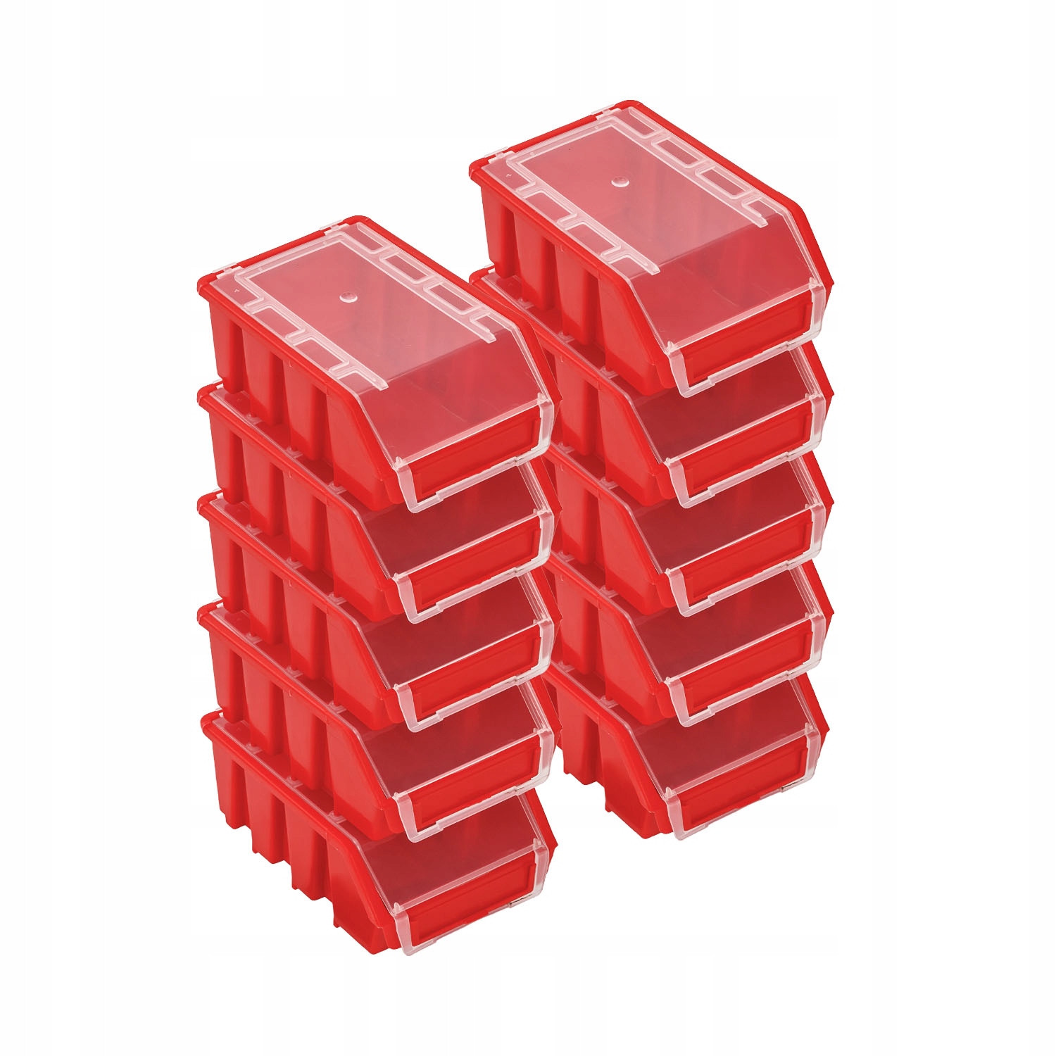 

10x Pojemnik Magazynowy Kuweta Ergobox 2+ Czerwony