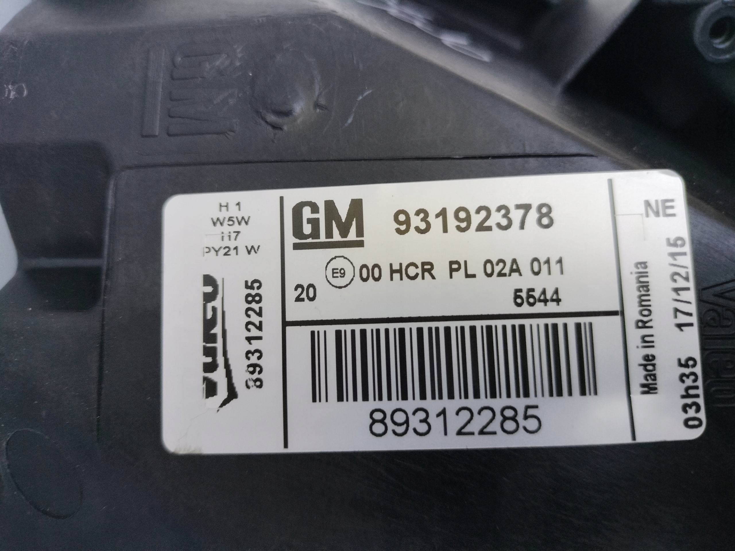 new light right REFLEKTOR OPEL SIGNUM LIFT