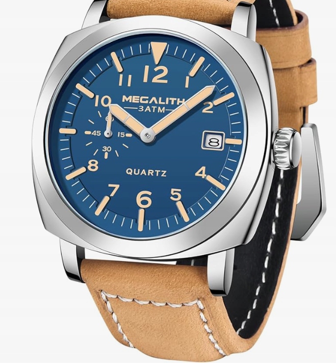 Pánské vojenské hodinky Megalith, analogové, křemenné