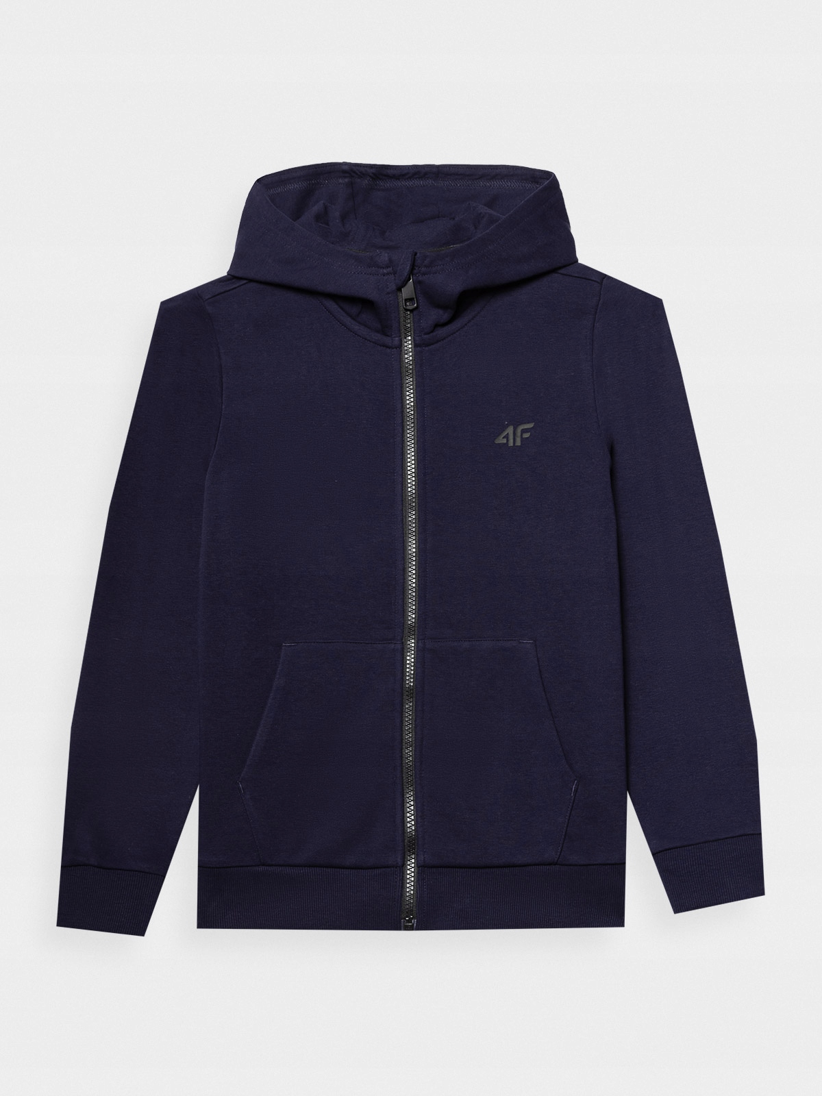 BLUZA 4F CHŁOPIĘCA DRESOWA ROZPINANA Z KAPTUREM - GRANATOWA r. 140 Rozmiar (new) 140 (135 - 140 cm)