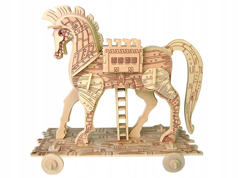 

Koń trojański składanka drewniana puzzle 3D P238