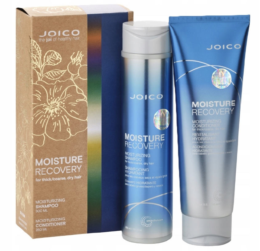 Joico Moisture Recovery Zestaw Nawilżający Szampon 300ml Odżywka 250ml