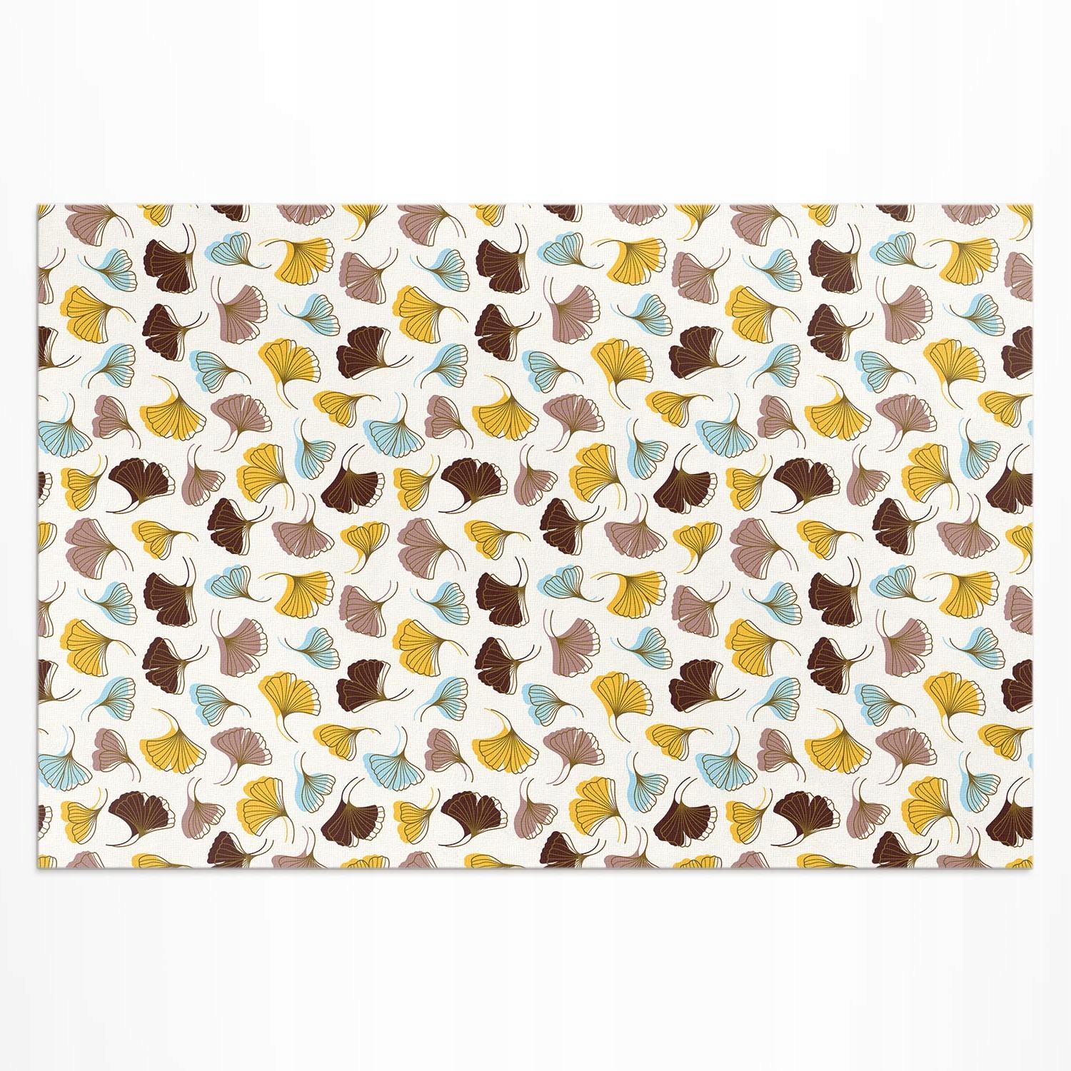 Vinylový koberec Terasa Pastelové listy ginkgo ilustrácie boho 140 x 210 cm