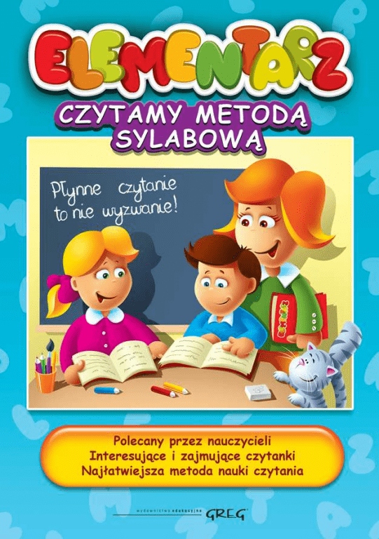 

Elementarz. Czytamy metodą sylabową. Greg. Miękka.