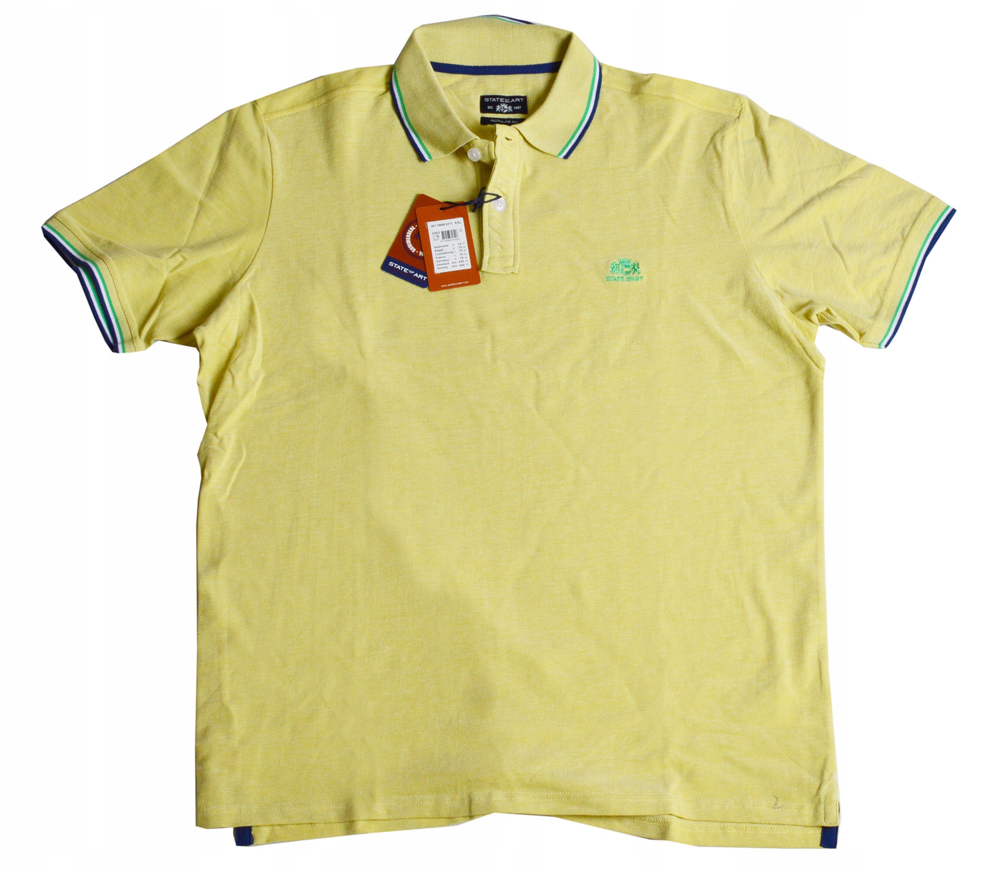 

State Of Art polo koszulka XXL żółta Bawełna