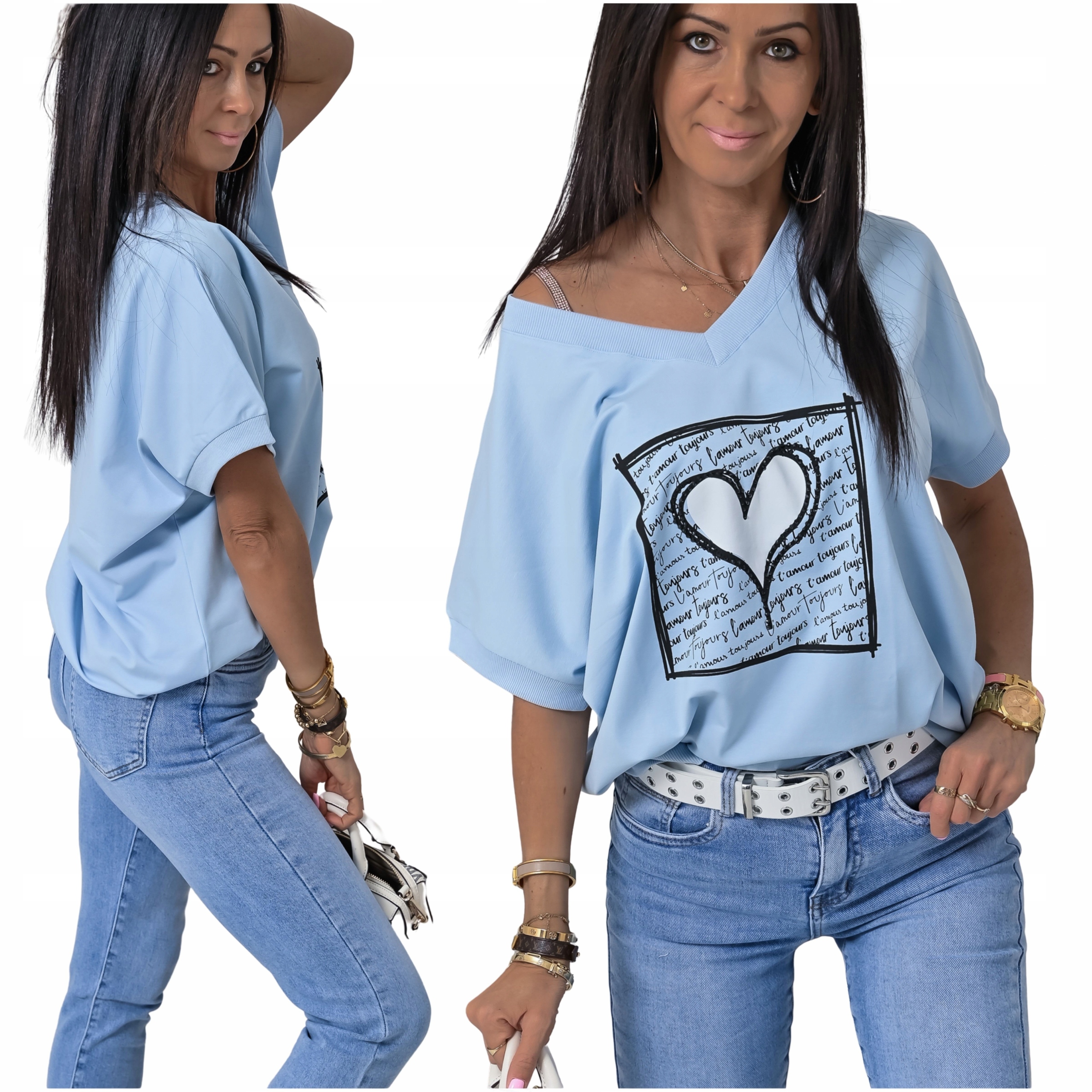 Damska Bluzka Oversize Z Nadrukiem Cassandra! WZ.2