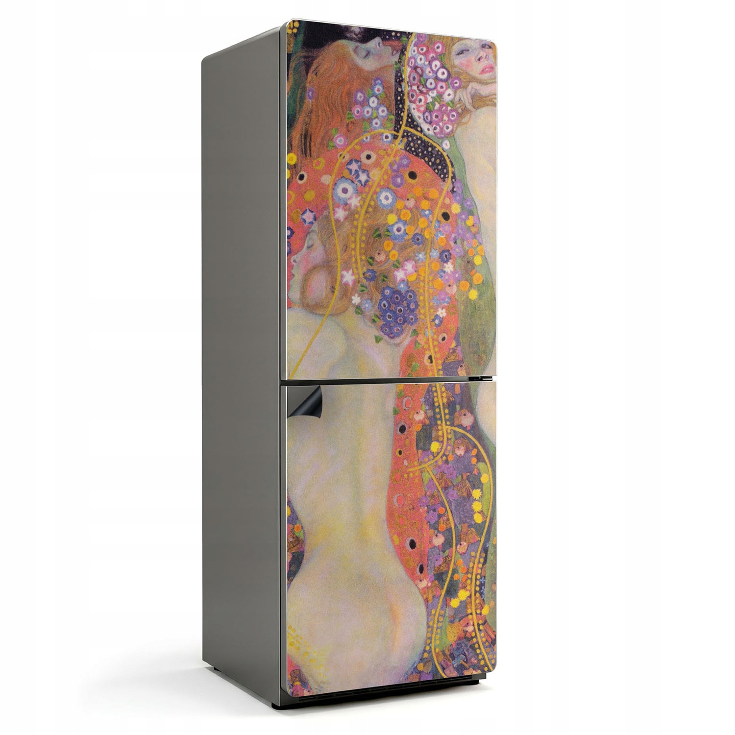 Krásna magnetická podložka na dvere chladničky XL Vodné hadice Gustav Klimt 70x190