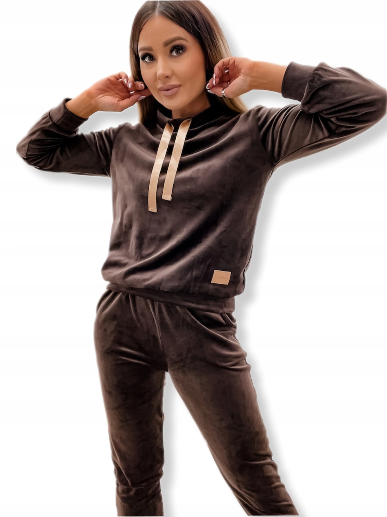 Teplákovka Velurový Premium Moon Čokoládový Vel. XL