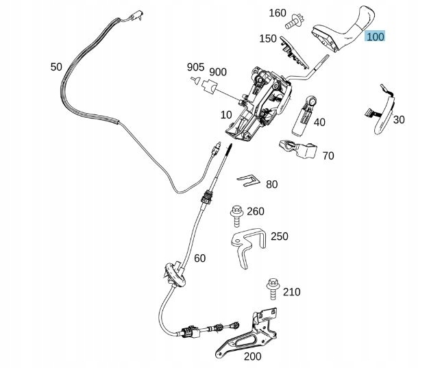 MIESZEK GAŁKA ZMIANY BIEGÓW Mercedes SPRINTER 906 Typ samochodu Samochody ciężarowe Samochody dostawcze Samochody kempingowe