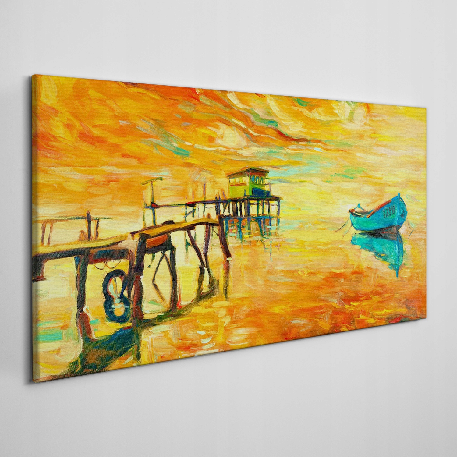 

Obraz na płótnie Port niebo zachód słońca 120x60