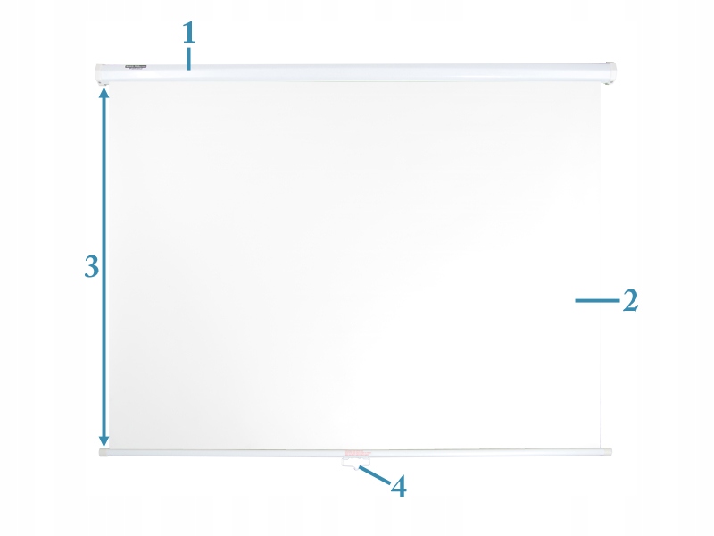 Ekran projekcyjny PÓŁAUTOMAT ŚCIENNY SUFITOWY 170x130 cm 84 cale FULL HD 4K Marka E-trade